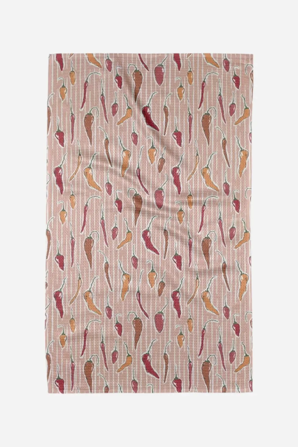 Geometry Towels Chilli Stripe Tea Towel 1