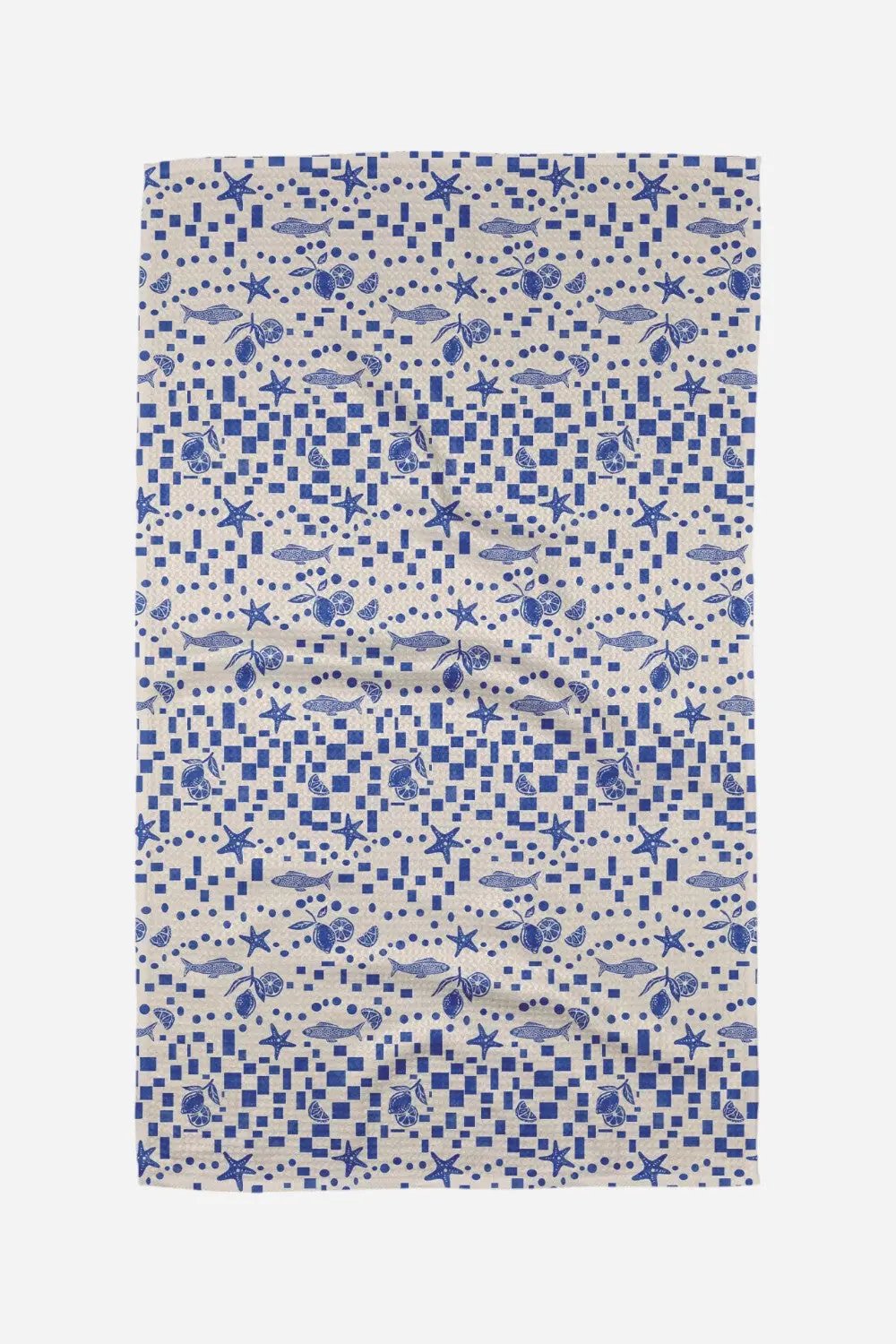 Geometry Towels Santorini Tile Tea Towel 1