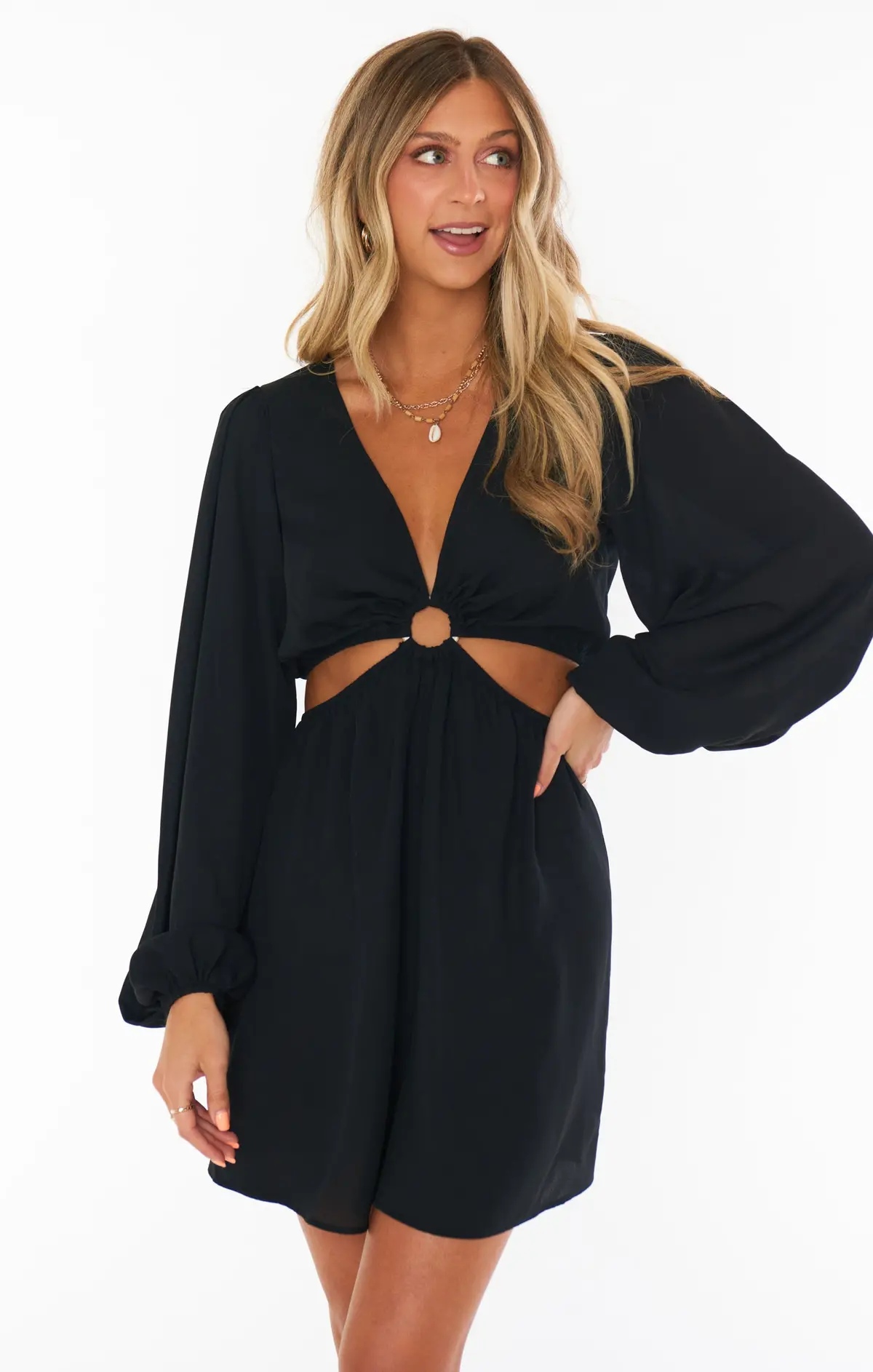 Show Me Your Mumu Go Out Cut Out Mini Dress In Black 1
