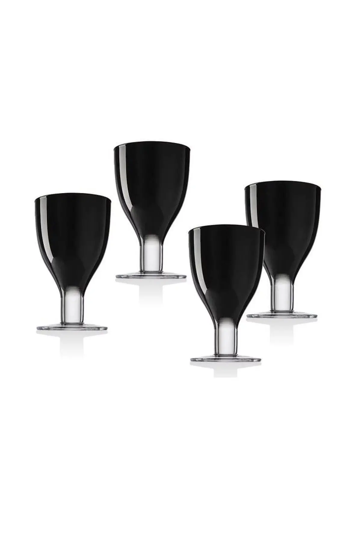Godinger Galley Goblets In Black - Set Of 4 1
