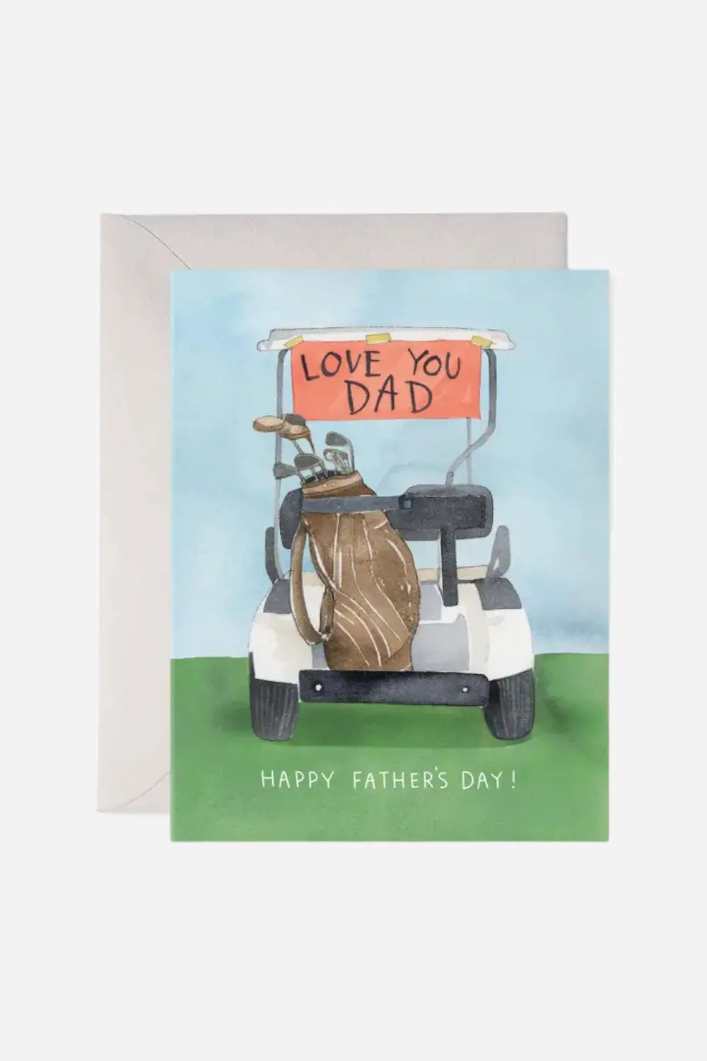 Golf Cart Dad Father's Day Greeting Card 1