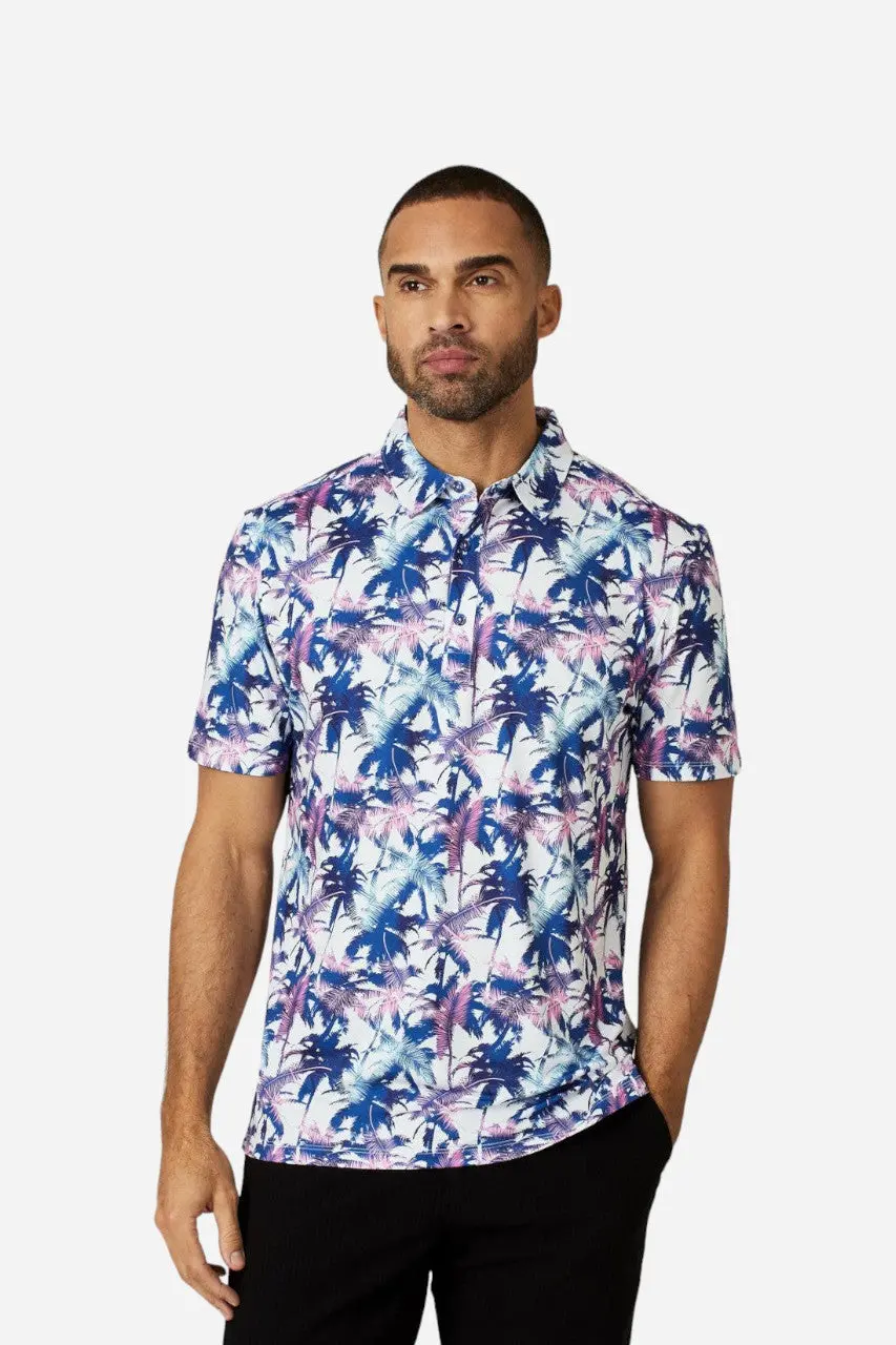 7 Diamonds Good Vibrations Short Sleeve Polo In Navy 1