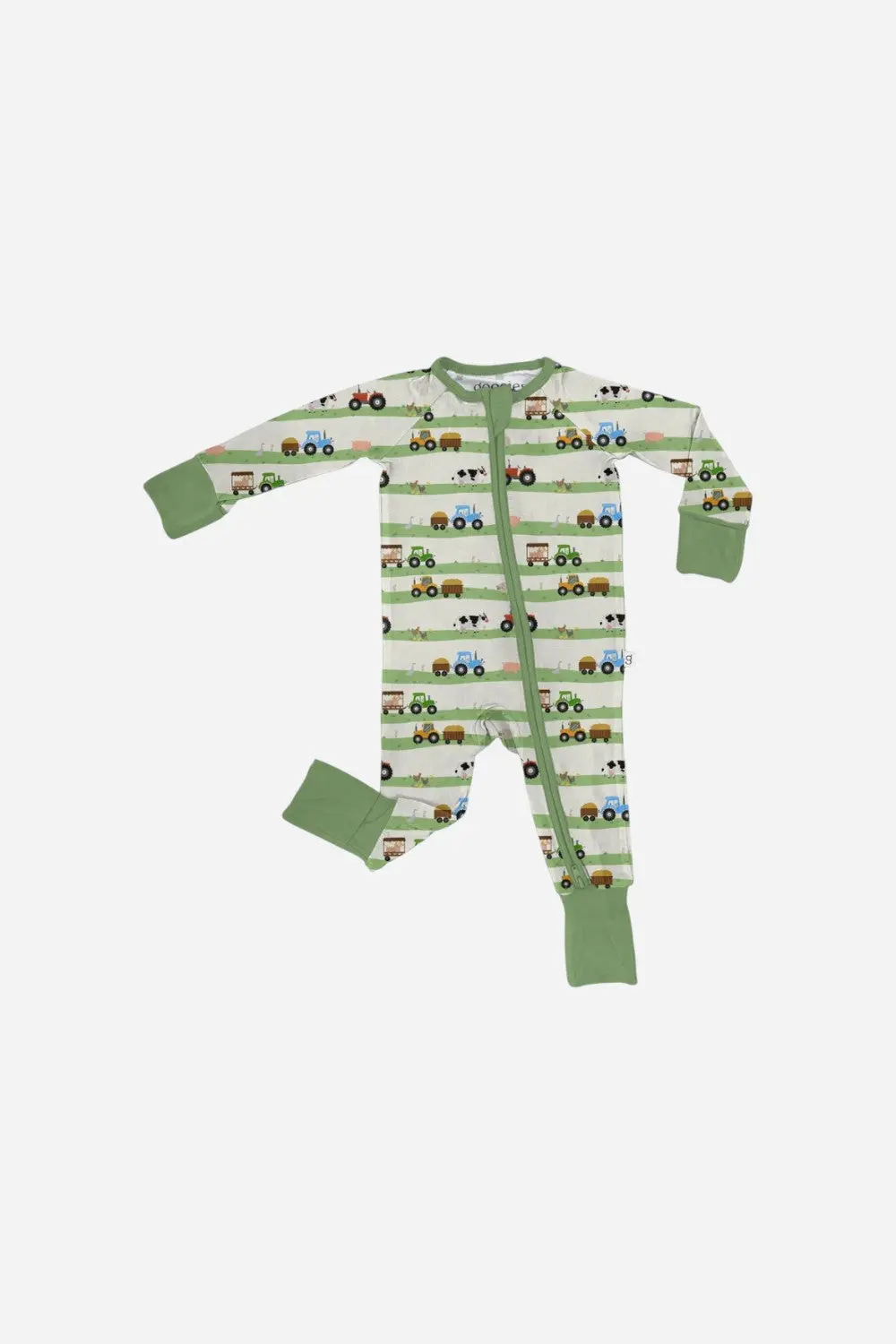 Goosies Ls Zip Pj - Farm Stripes 1