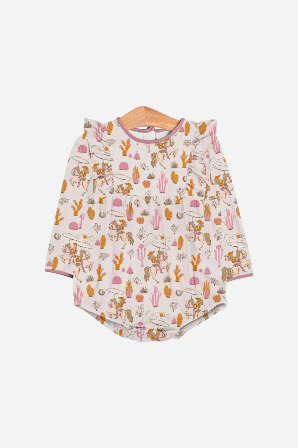 Goosies Saddle Up, Cowgirl Long Sleeve Flutter Bubble 1