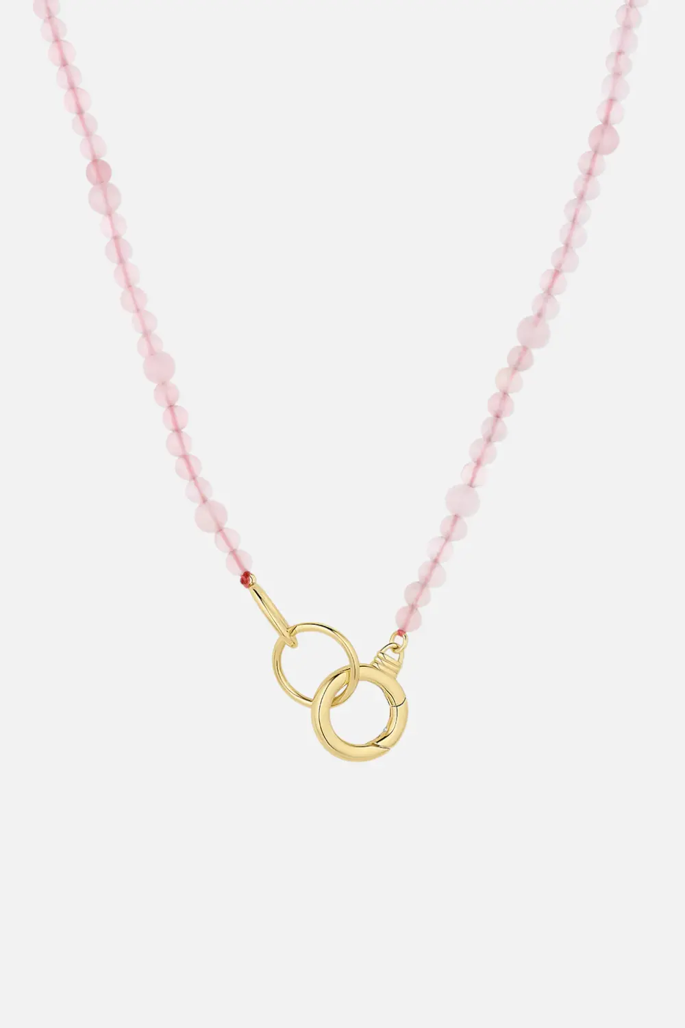 Gorjana Power Gemstone Beaded Necklace In Rose Quartz 1