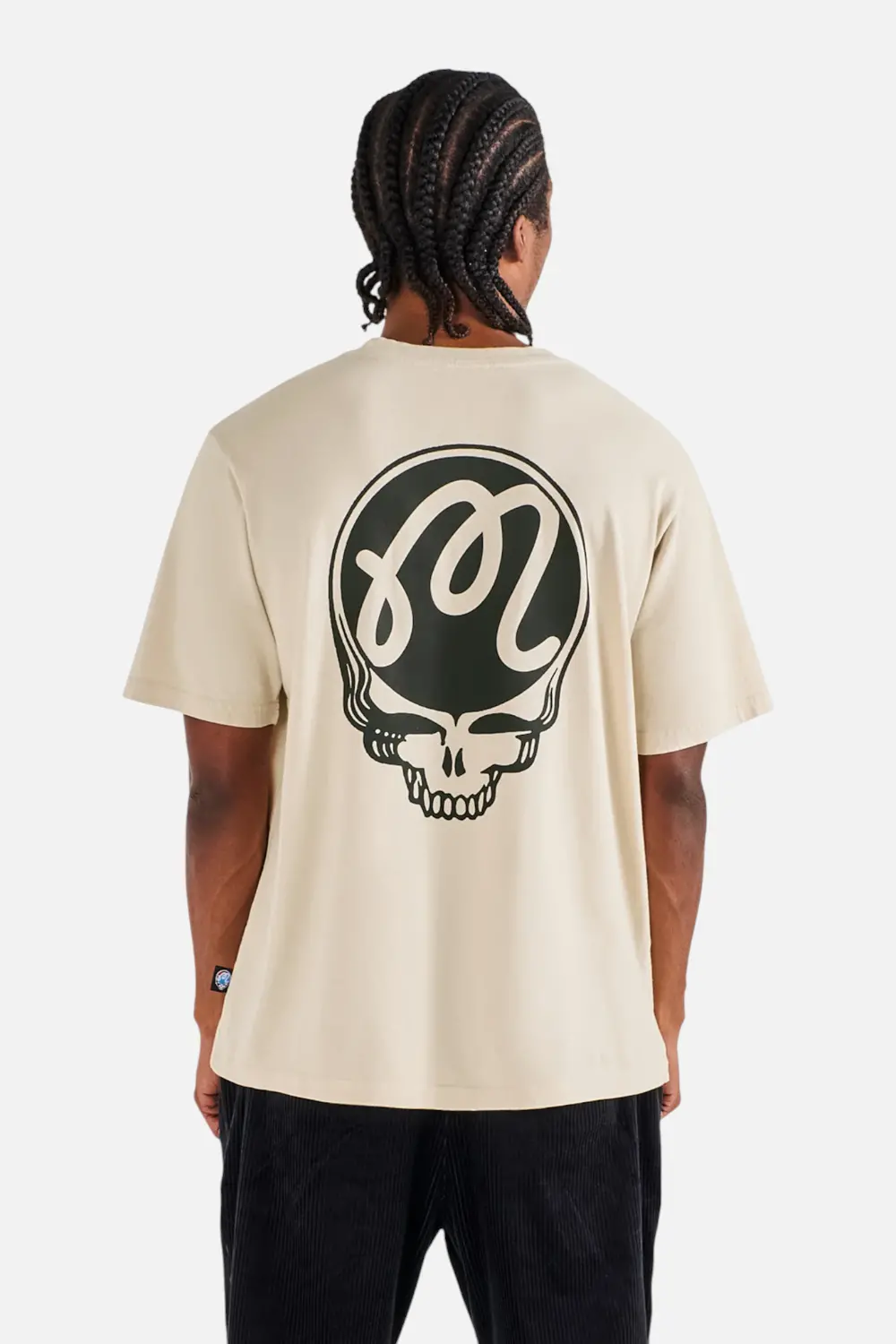 Malbon Golf Men's Grateful Dead Bermuda Tee In Rainy Day 1