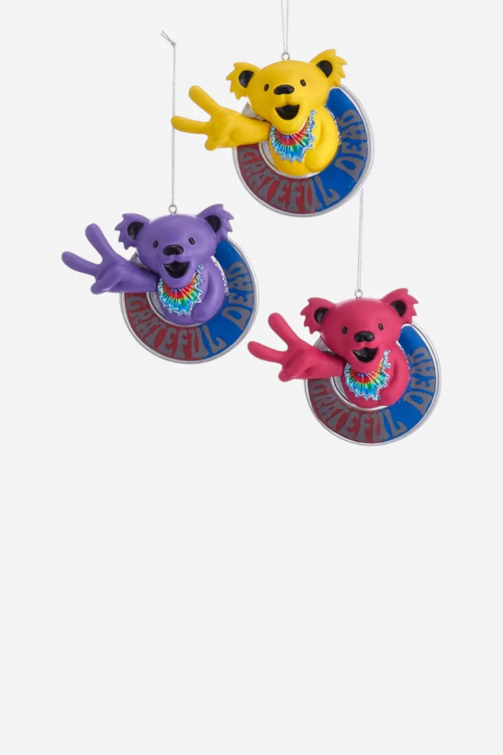 Grateful Dead Peace Bear Ornament In Yellow 1