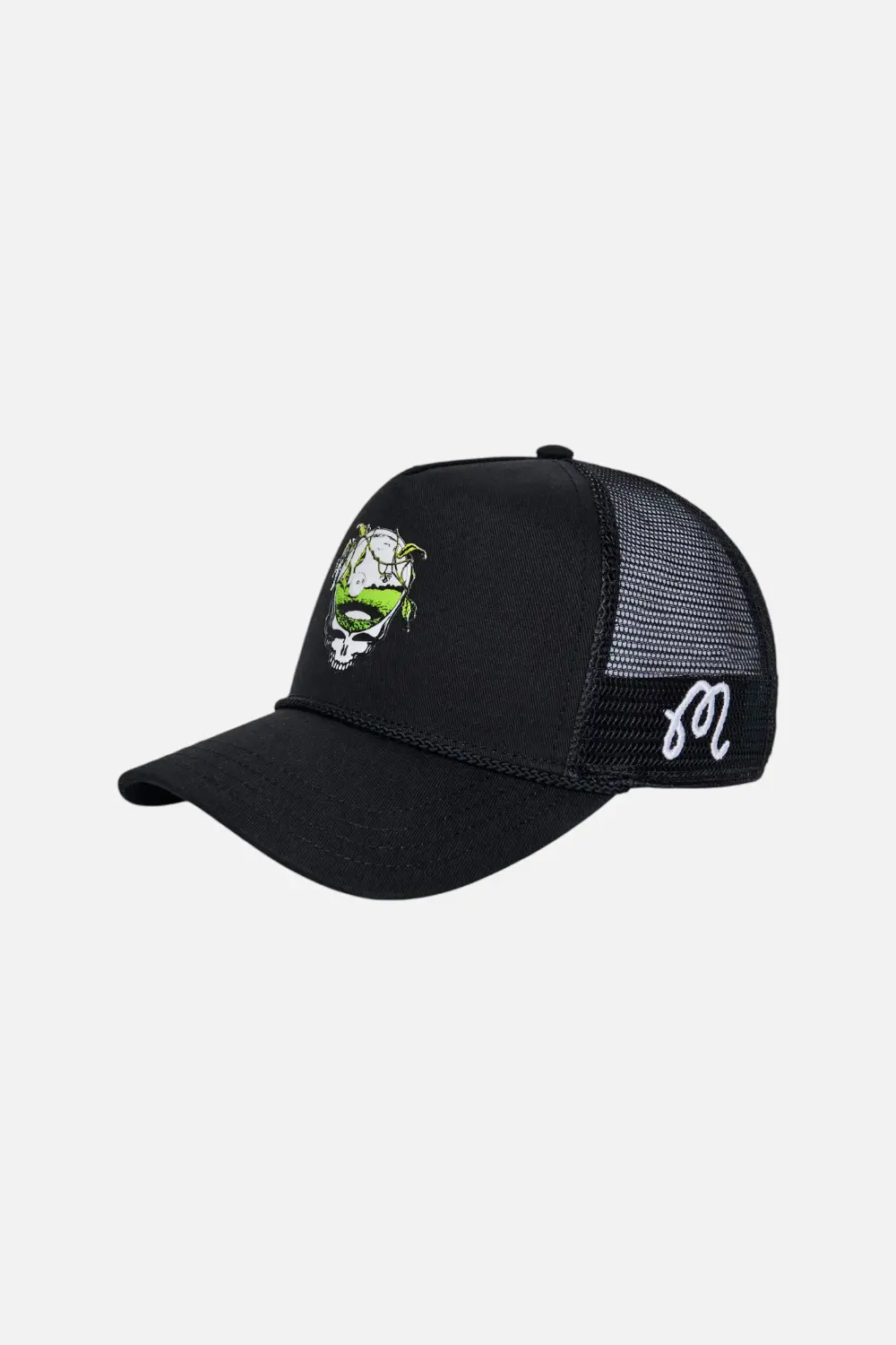 Malbon Golf Men's Grateful Dead Trucker Hat In Black 2