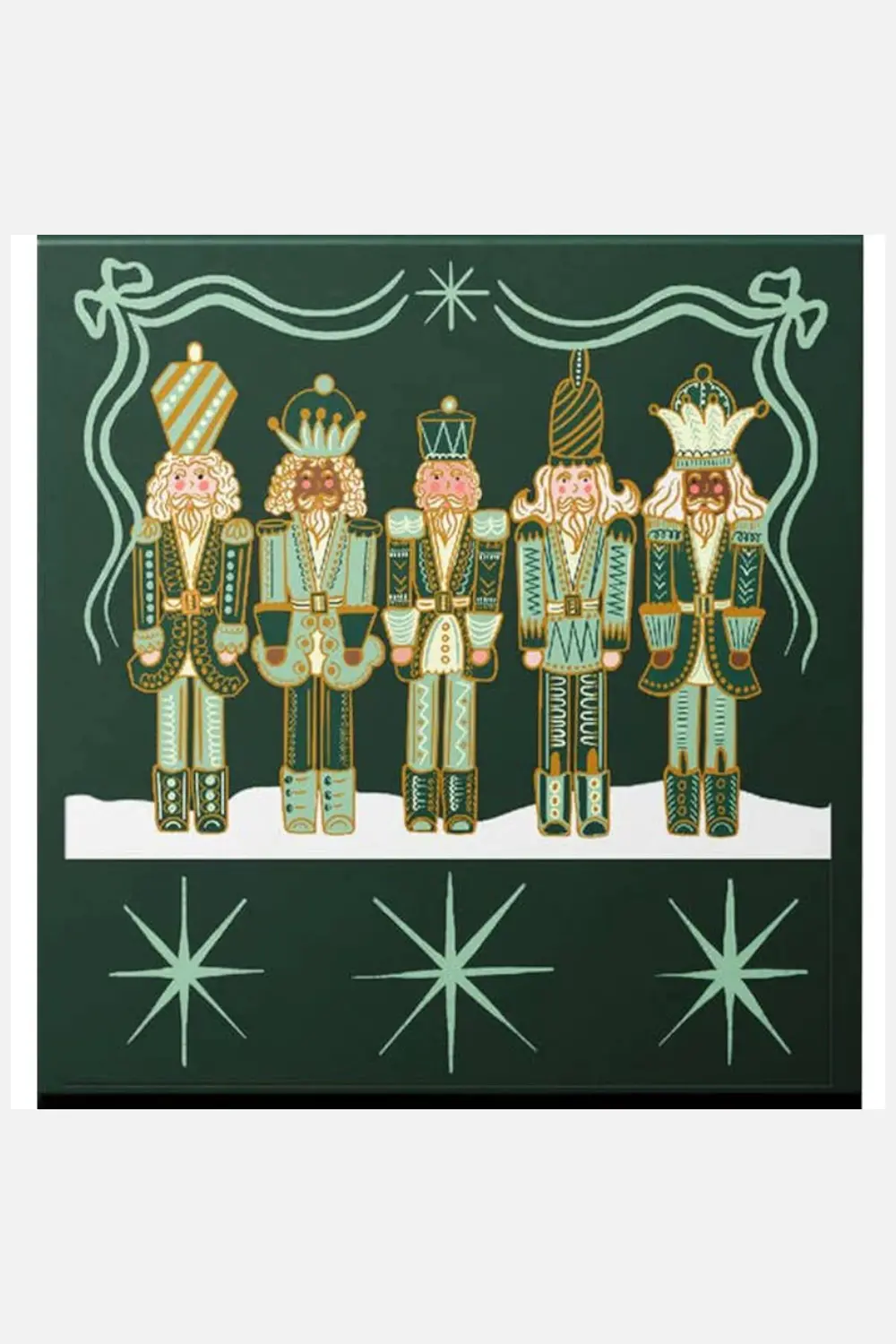 One & Only Paper Green Nutcracker Printed 10 Stem Matchbook 1