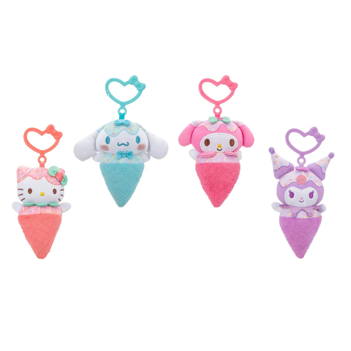 Hello Kitty And Friends 4-Pack Ice Cream Clip-On Plush 1