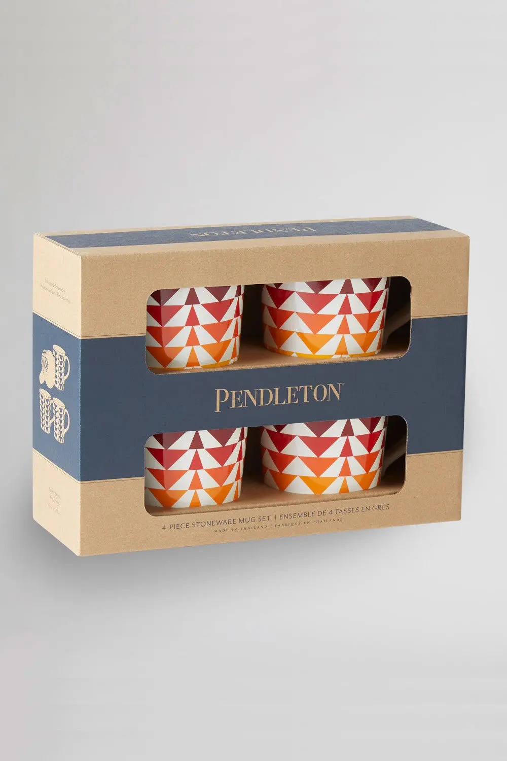 Pendleton Woolen Mills Harding Tapered Mugs In Gold Multi, Set Of 4 1