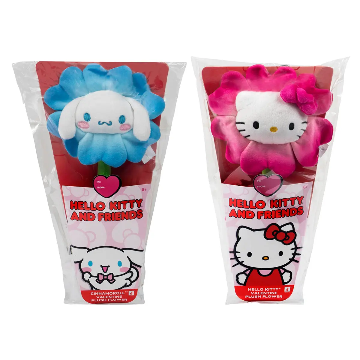 Hello Kitty And Friends 14-Inch Plush Flower 2-Pack - Hello Kitty & Cinnamoroll 1