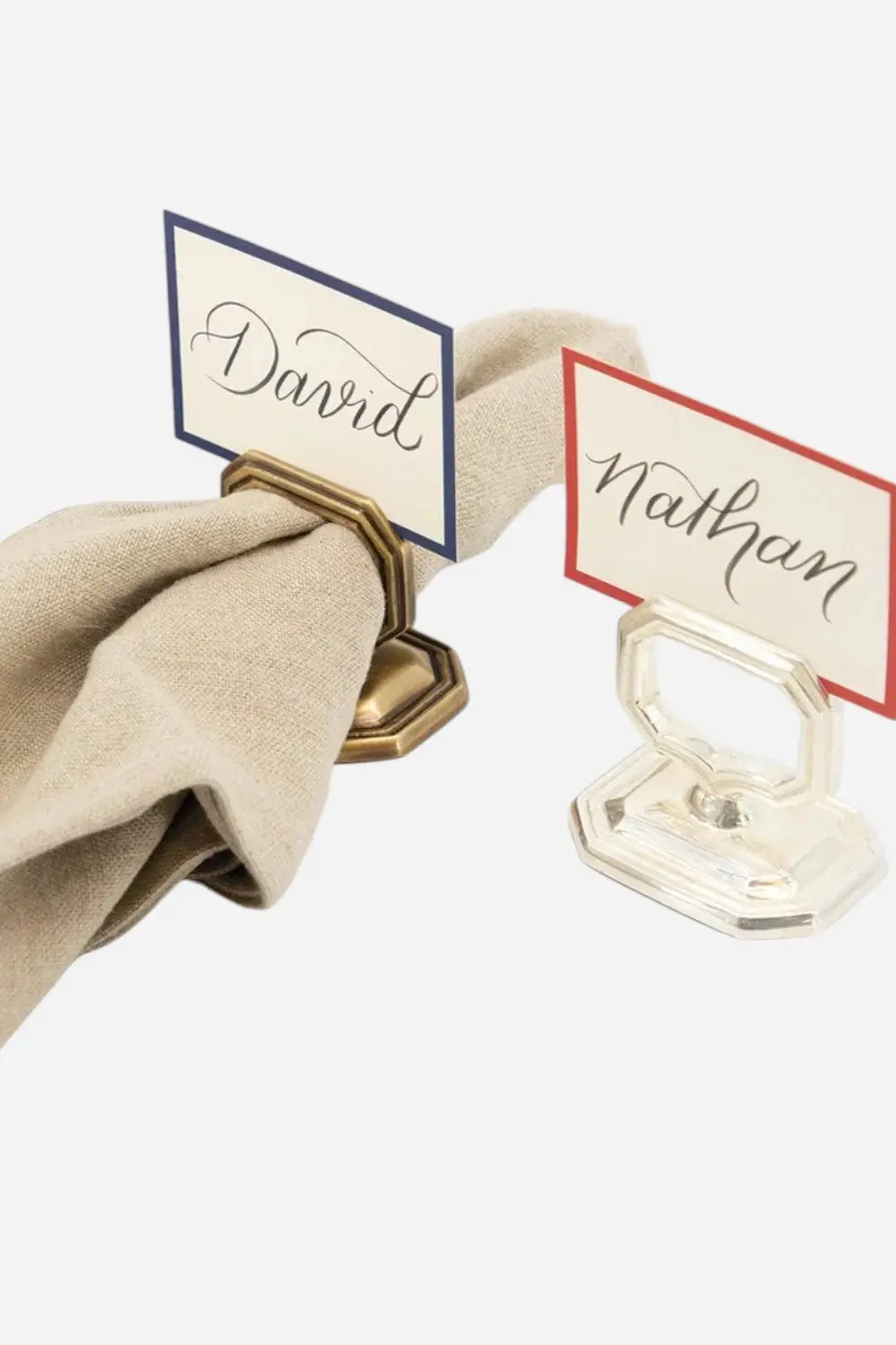 Hester & Cook Napkin Ring With Place Card Holder 1