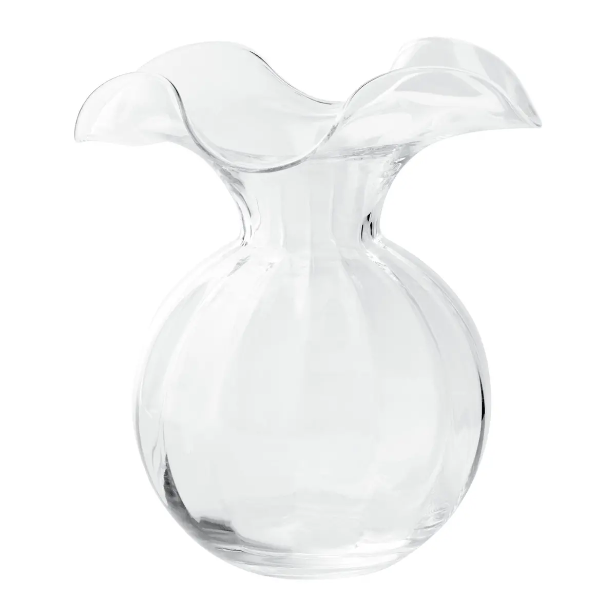 Vietri Hibiscus Glass Clear Medium Flute Vase 1