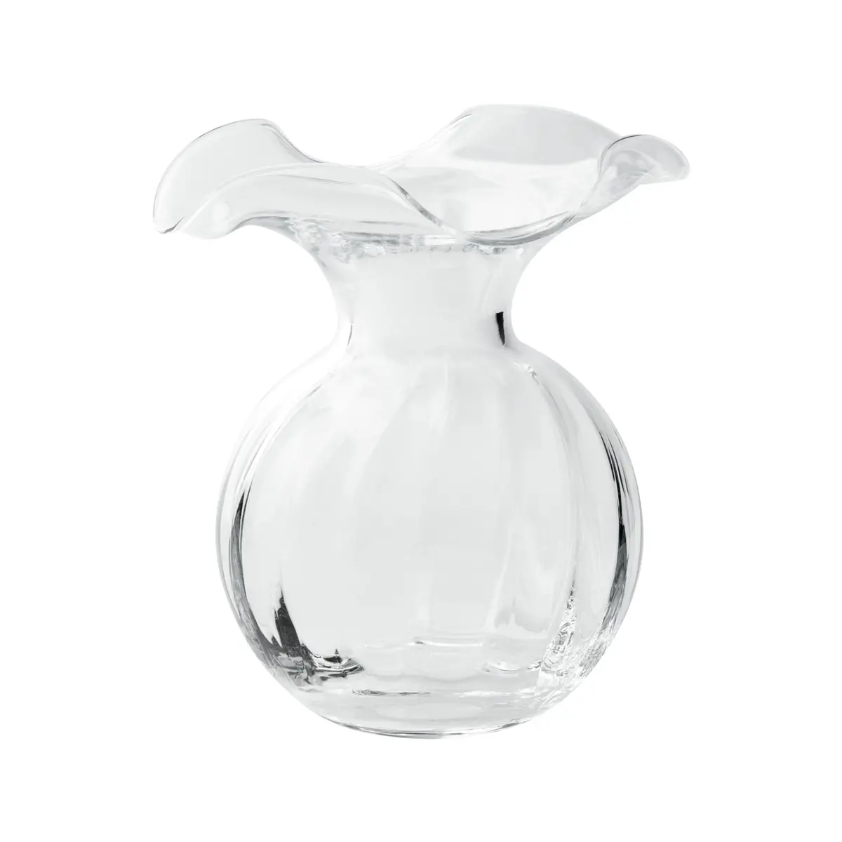 Vietri Hibiscus Glass Clear Small Flute Vase 1