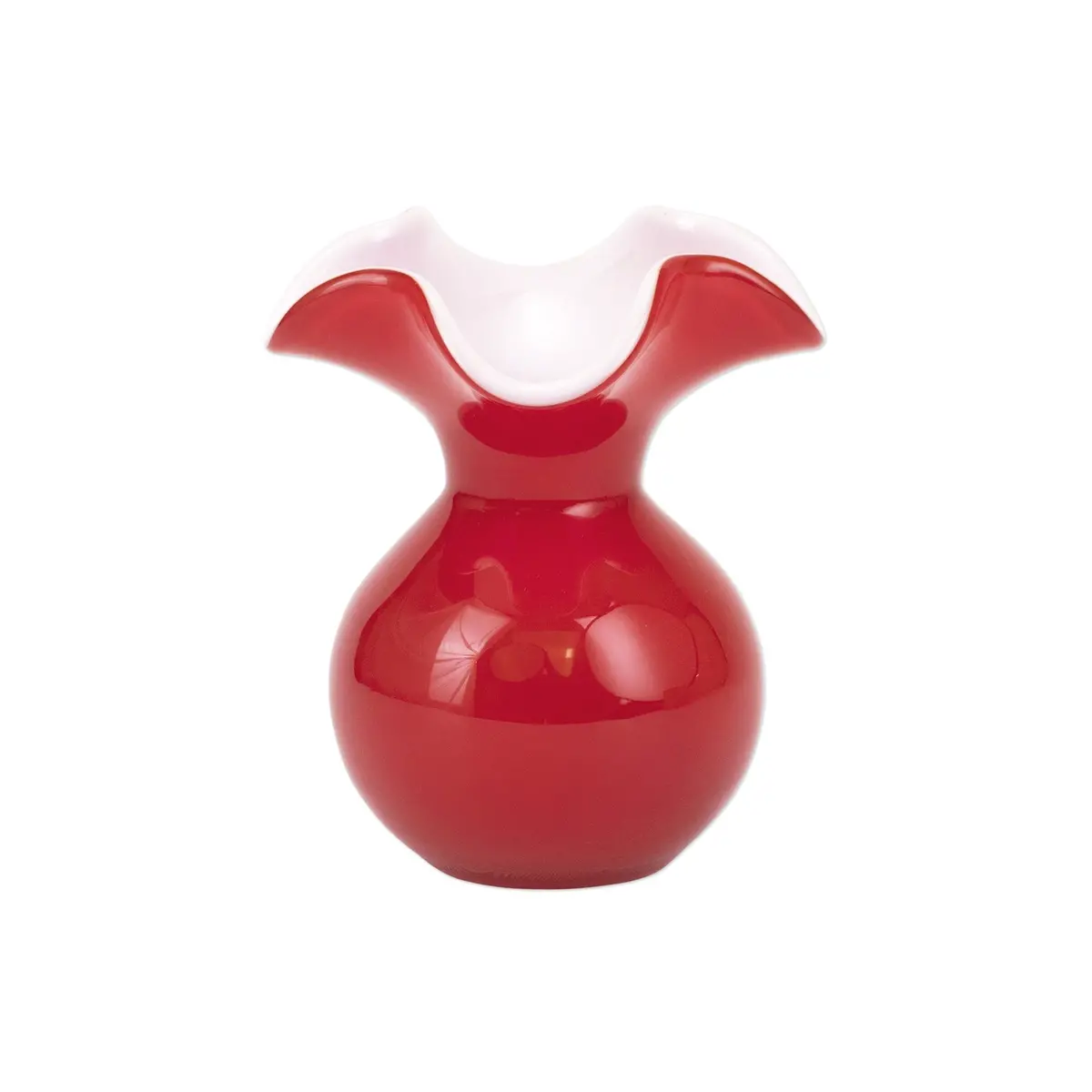 Vietri Hibiscus Glass Red Bud Vase 1