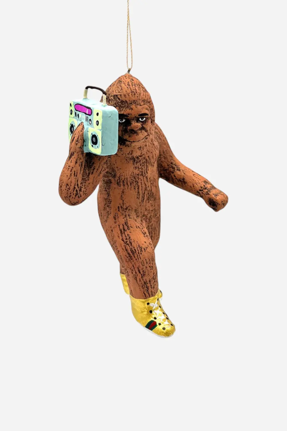 Hipster Sasquatch Ornament In Brown 1