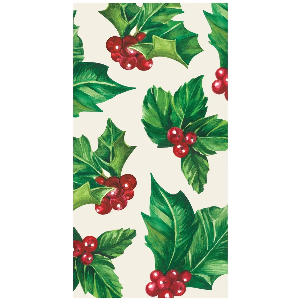 Hester & Cook Holly Guest Napkin - Set Of 16 1
