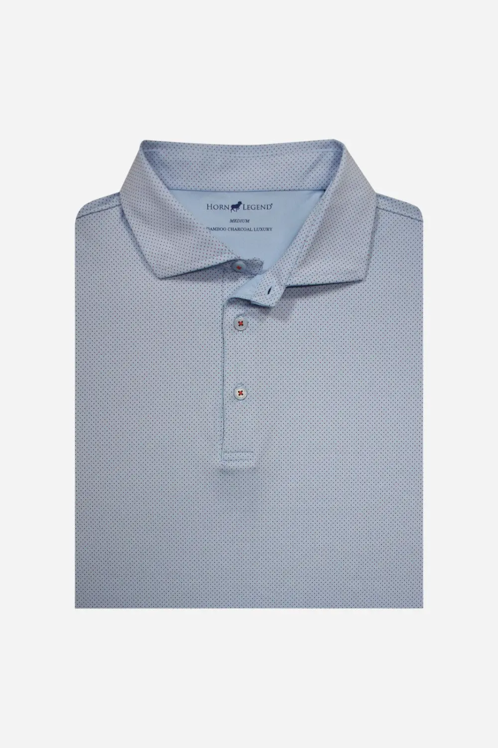 Horn Legend Dot Polo In Serenity/Red 1