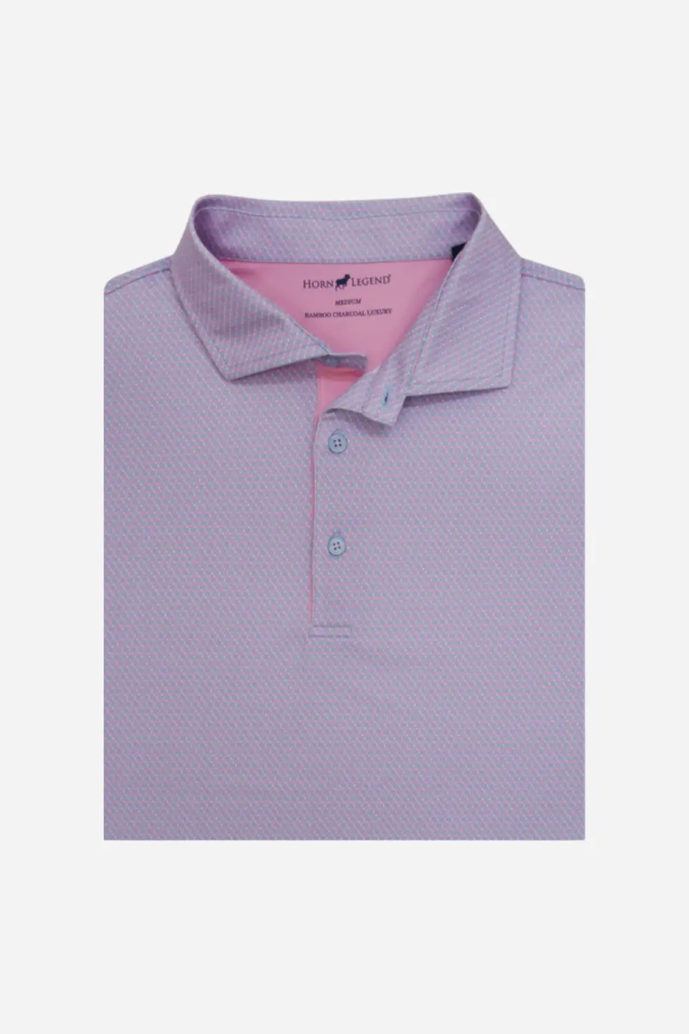 Horn Legend Interlink Performance Polo In Serenity/Rose Quartz 1