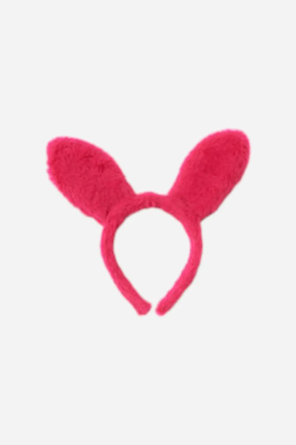 Fuzzy Bunny Ear Headband In Hot Pink 1