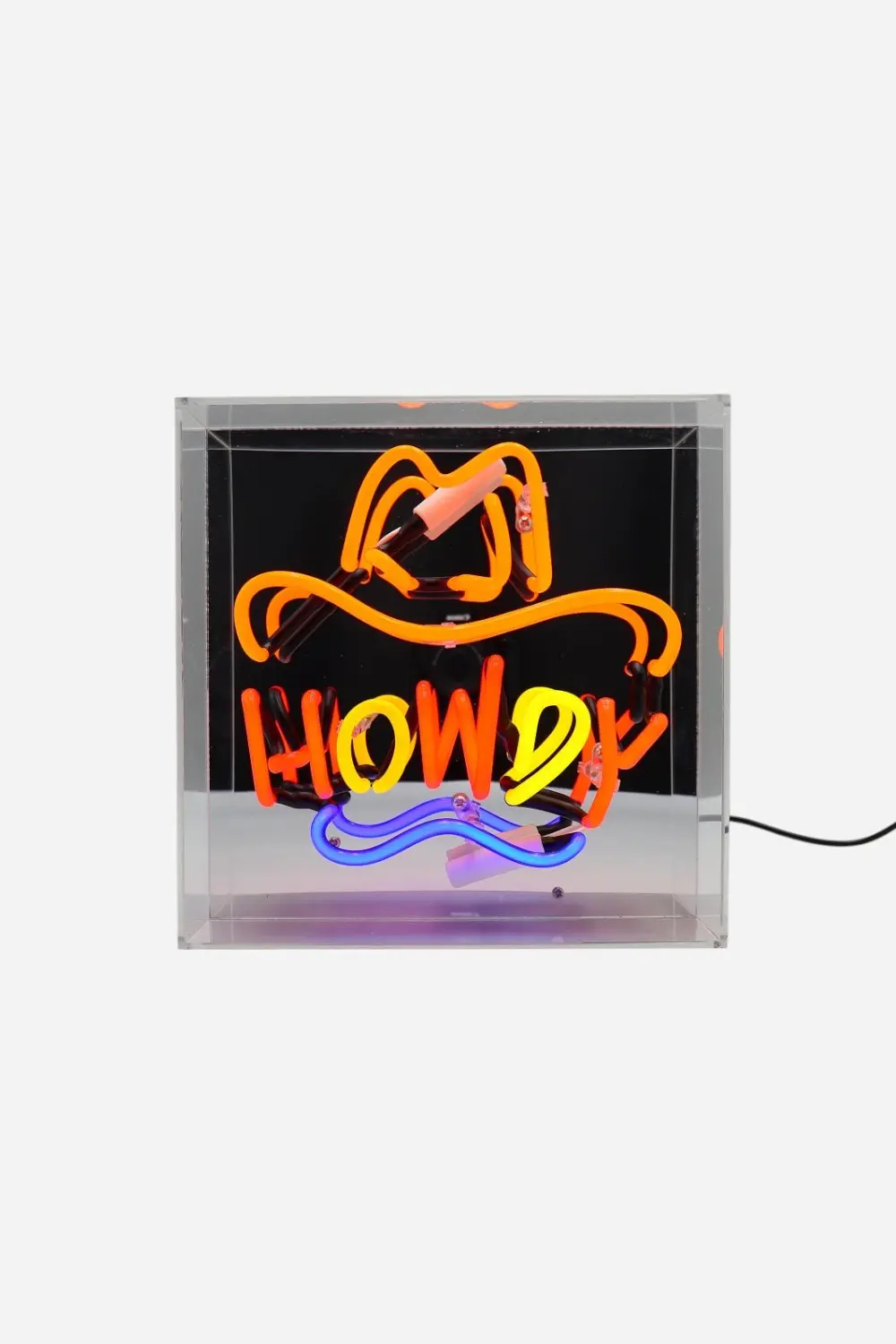 Locomocean Howdy Acrylic Box Neon Sign 1
