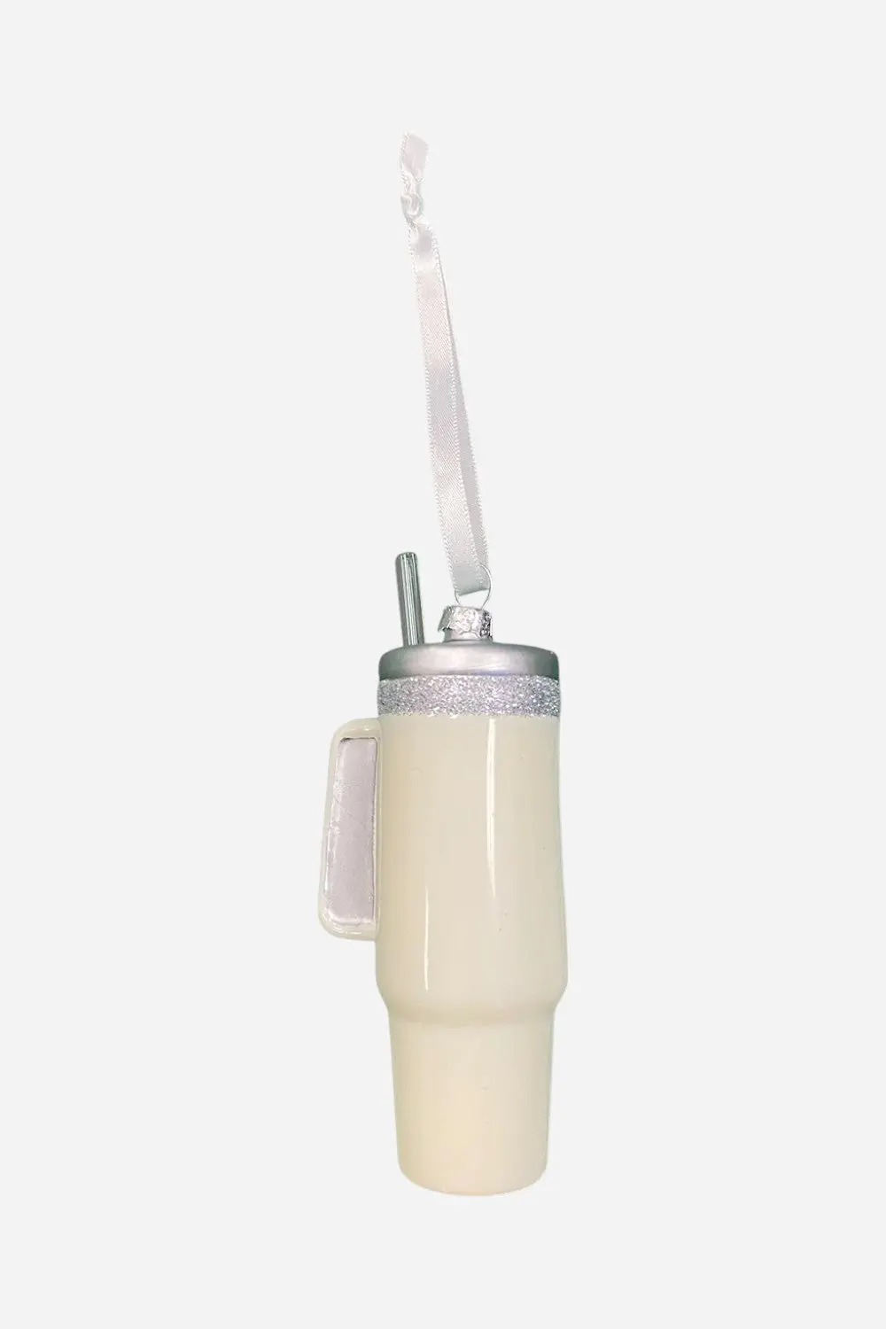 Ceramic Tumbler Ornament In Ivory 1