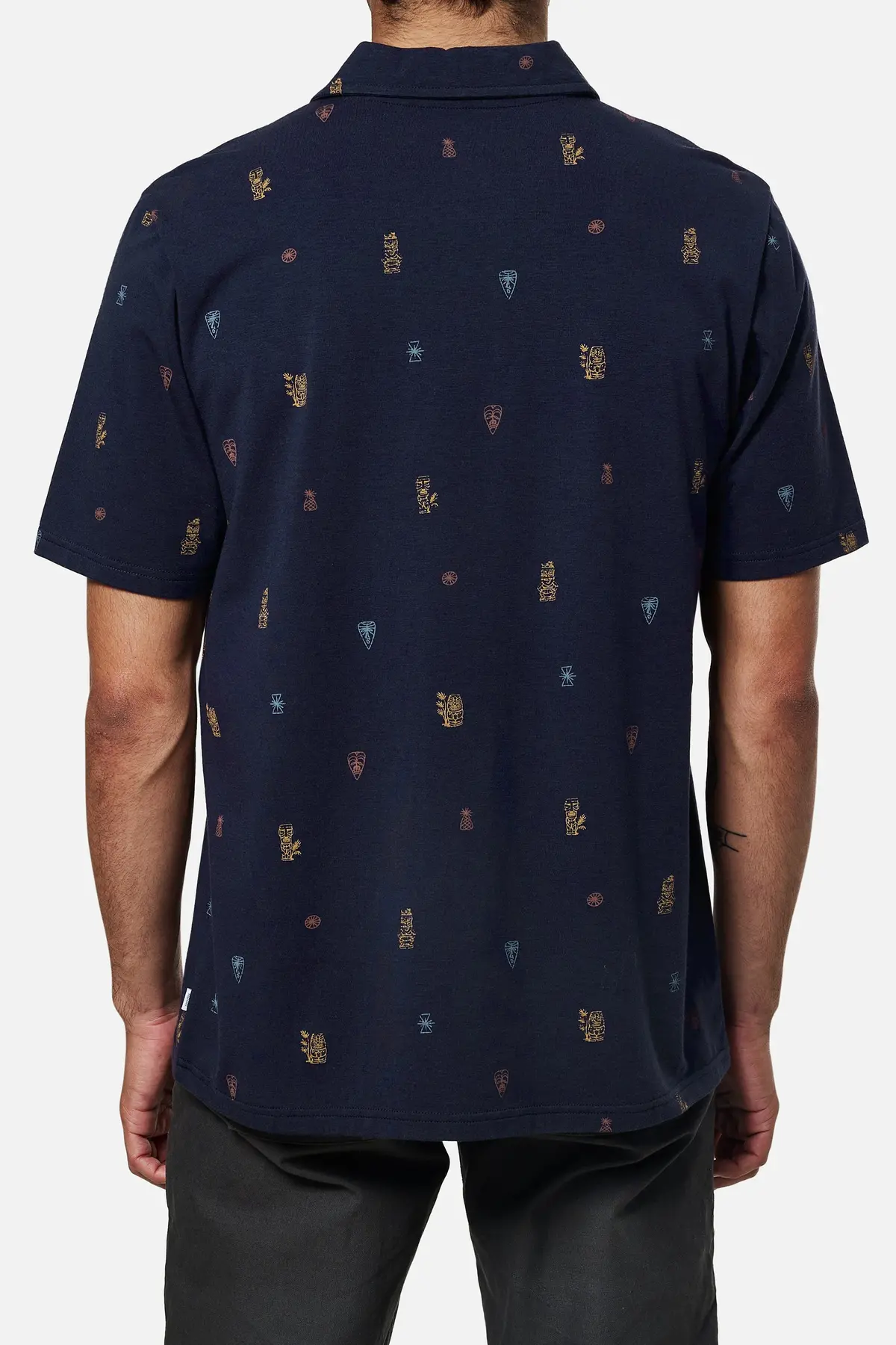 Katin Idol Print Polo Short Sleeve In Polar Navy 3