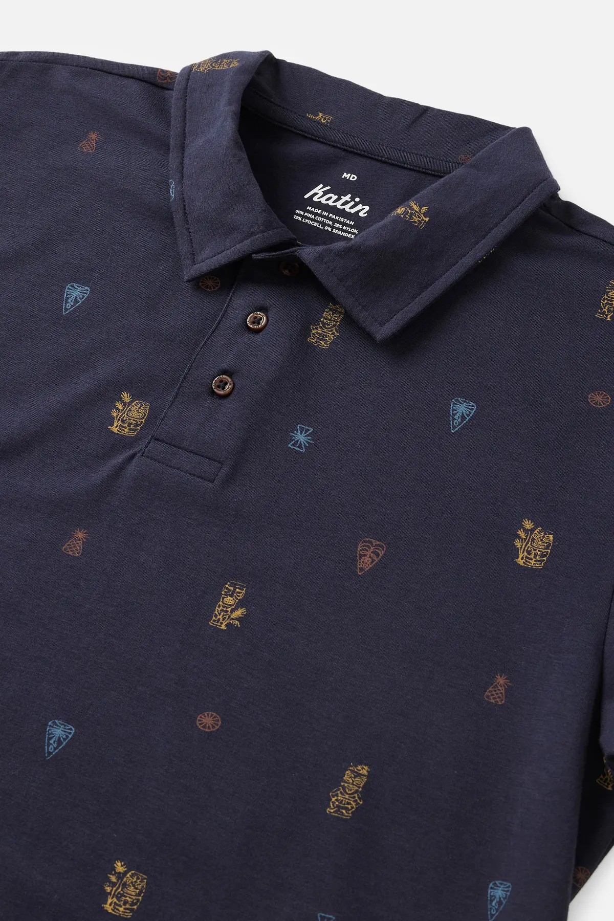 Katin Idol Print Polo Short Sleeve In Polar Navy 4