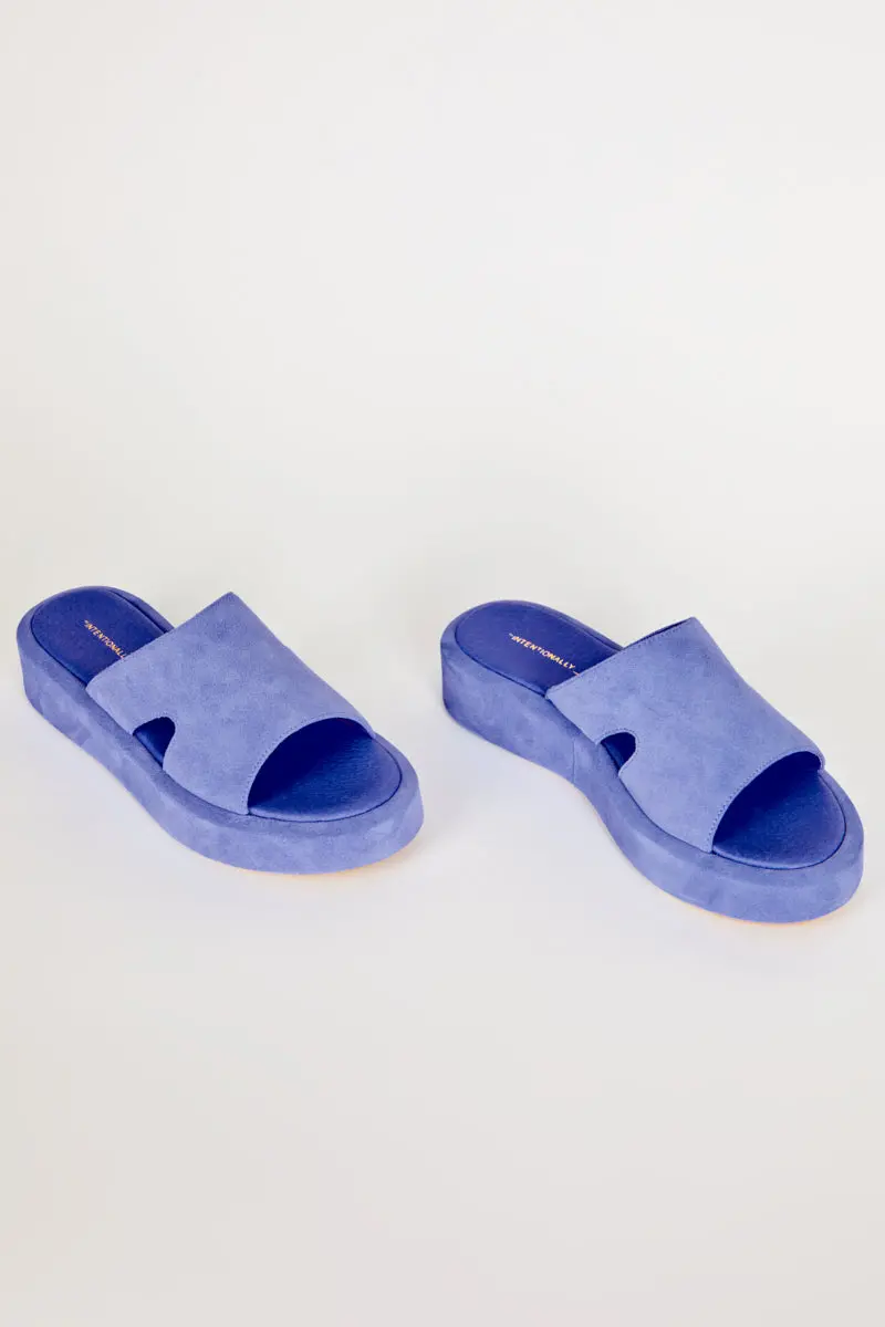 Intentionally Blank Ina Platform Sandal In Periwinkle 2