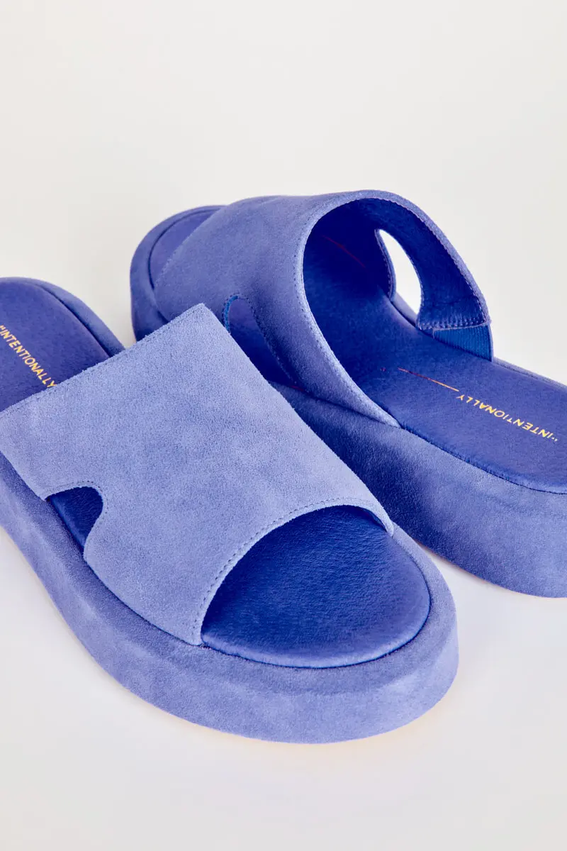 Intentionally Blank Ina Platform Sandal In Periwinkle 4