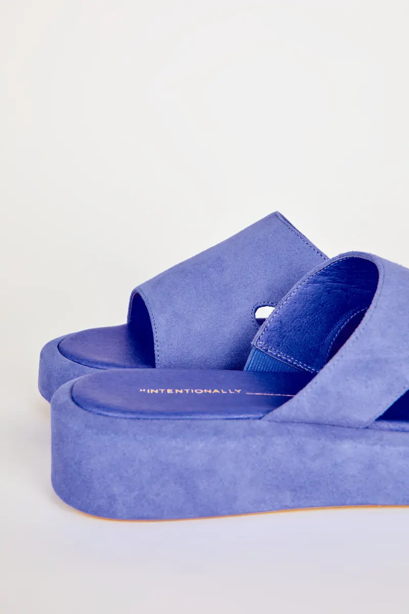 Intentionally Blank Ina Platform Sandal In Periwinkle 5