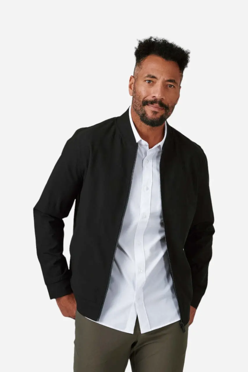 7 Diamonds Infinity Bomber Jacket In Black 1
