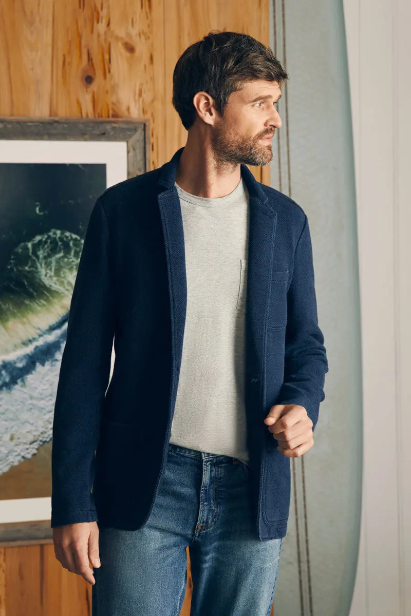 Faherty Inlet Knit Blazer In Hendricks Indigo Wash 2