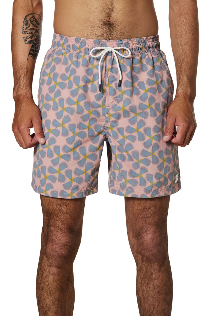 Katin Iris Volley Swim Trunks In Rose 1