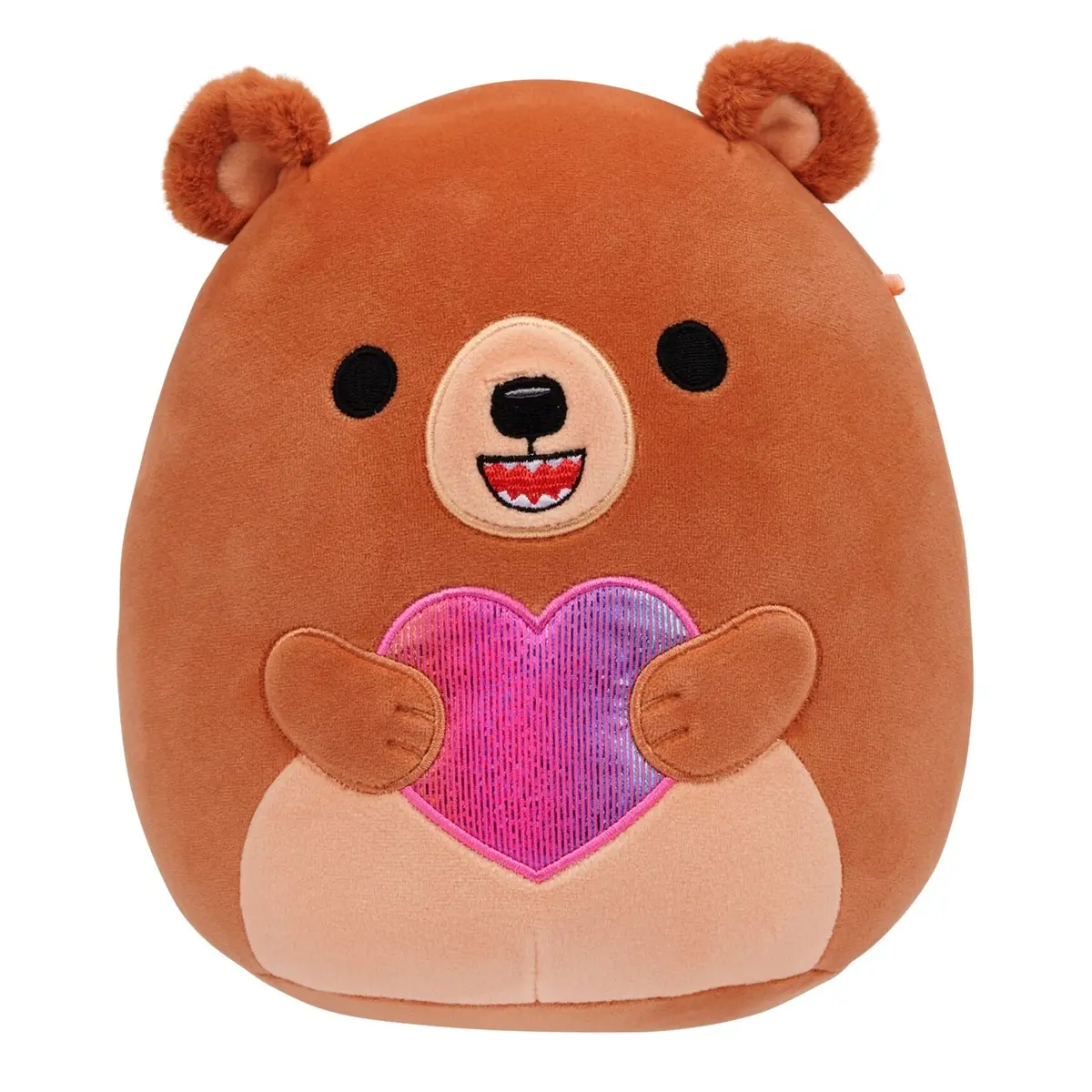 8-Inch Stokely The Brown Kodiak Bear Holding A Rainbow Heart 1