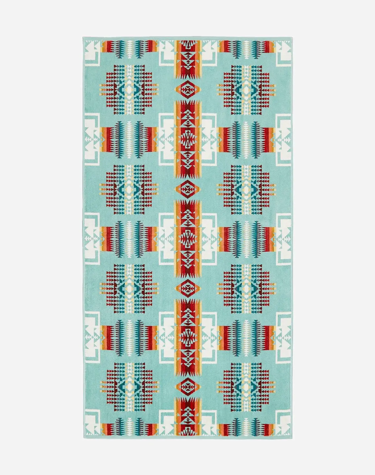 Pendleton Woolen Mills Jacquard Bath Towel In Aqua 1