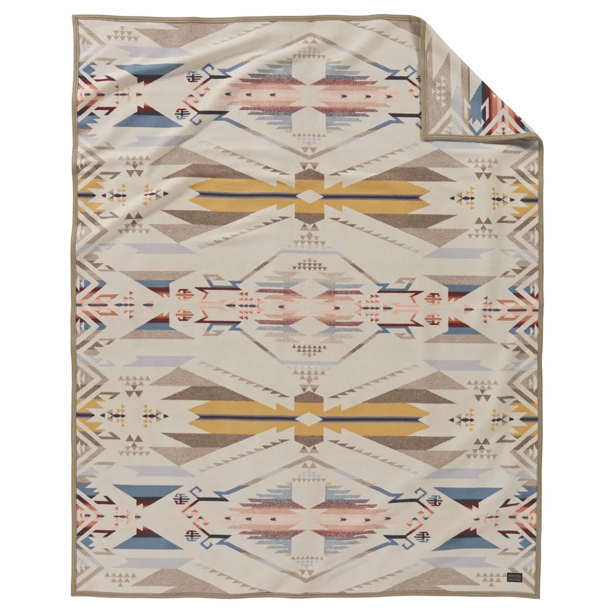 Jacquard Unnapped Robe Blanket In White Sands 1