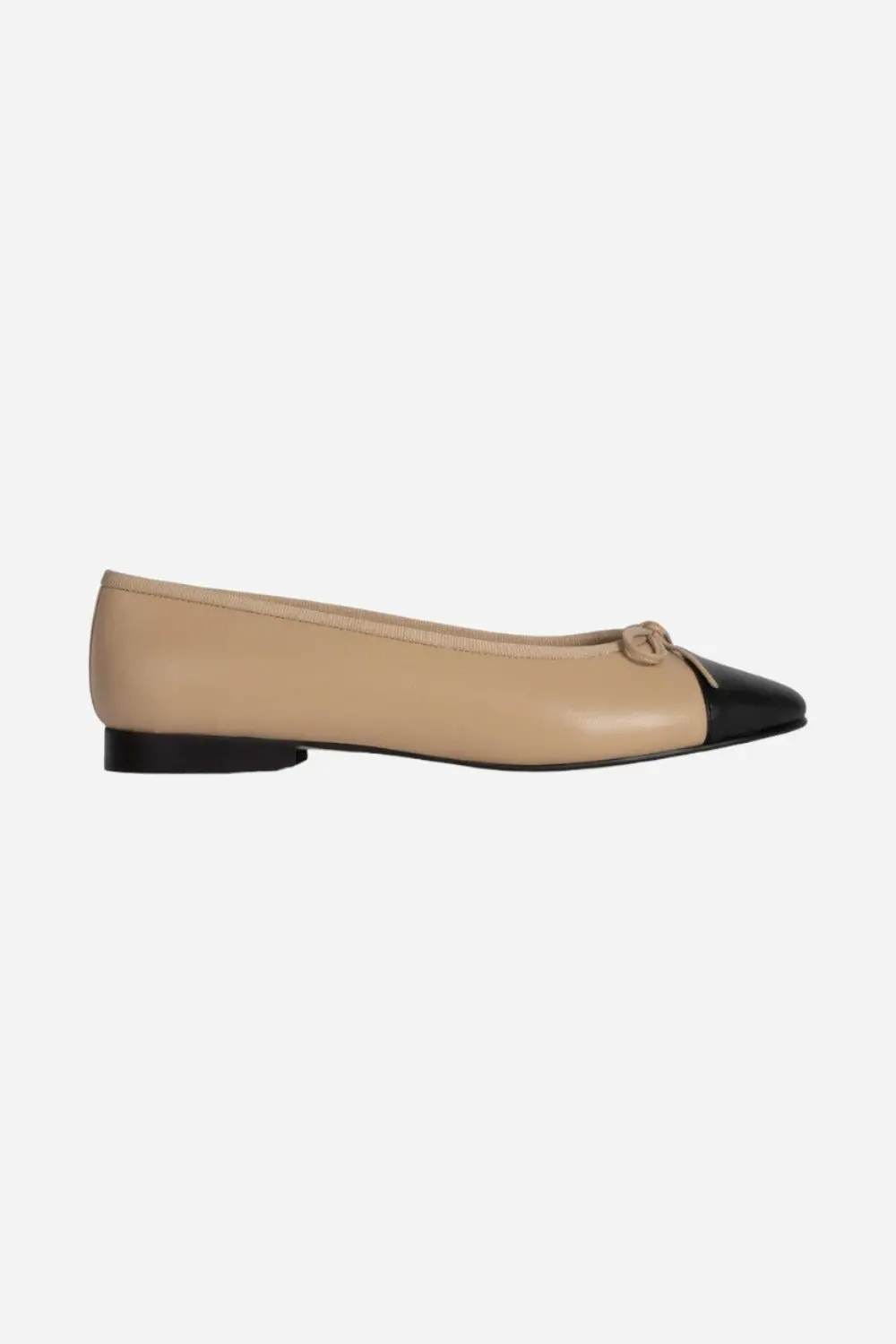 Jeffrey Campbell Arabesque Cap Toe Flat In Natural Black 1