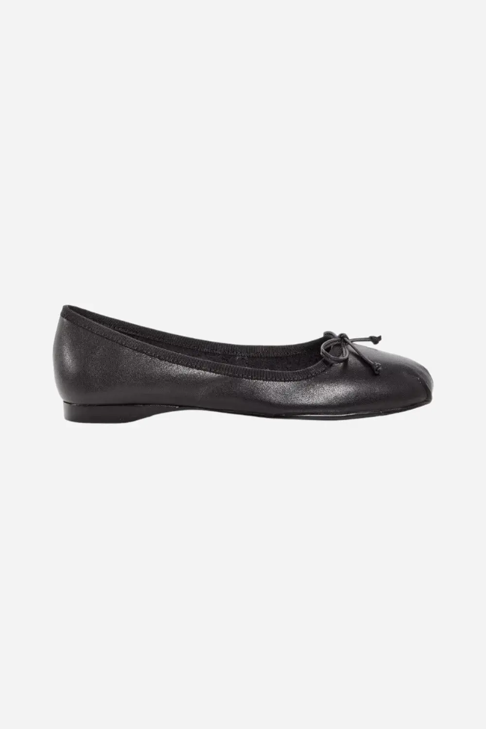 Jeffrey Campbell Tutu Ballet Flat In Black Satin 1