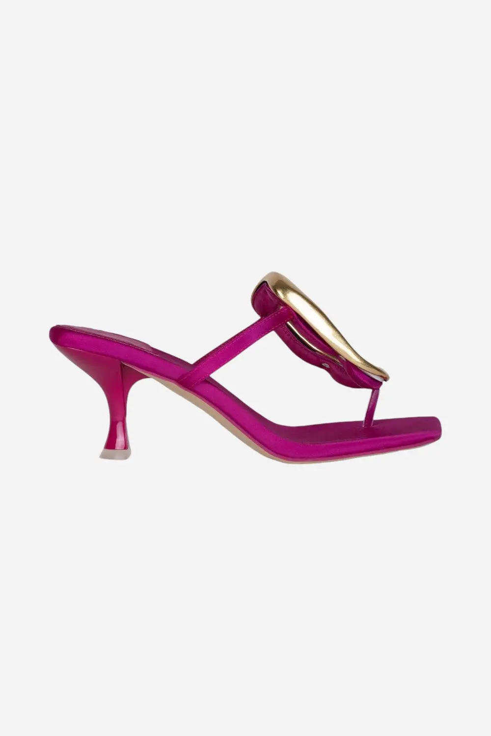 Jeffrey Campbell Linq-Up In Fuchsia Satin Gold 1