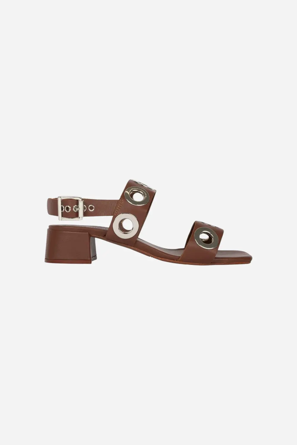 Jeffrey Campbell Rivets In Cognac Silver 1