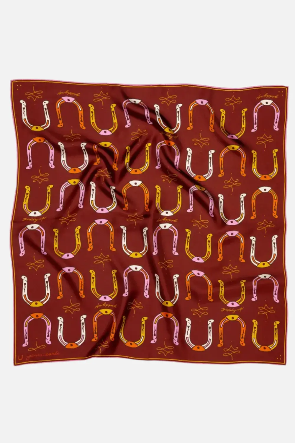 Jenni Earle Big Horseshoe Silk Scarf 1