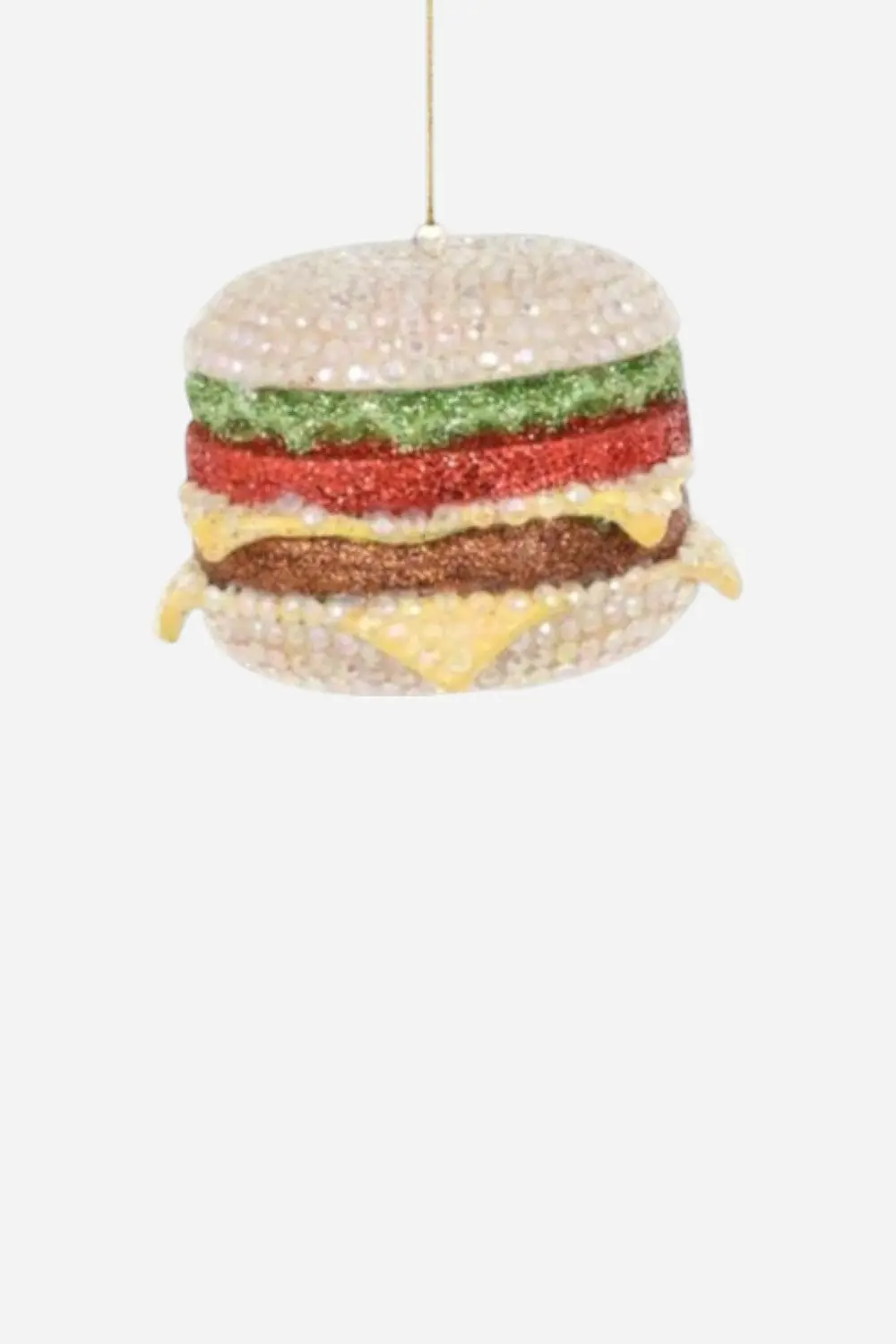 Jeweled Cheeseburger Ornament 1