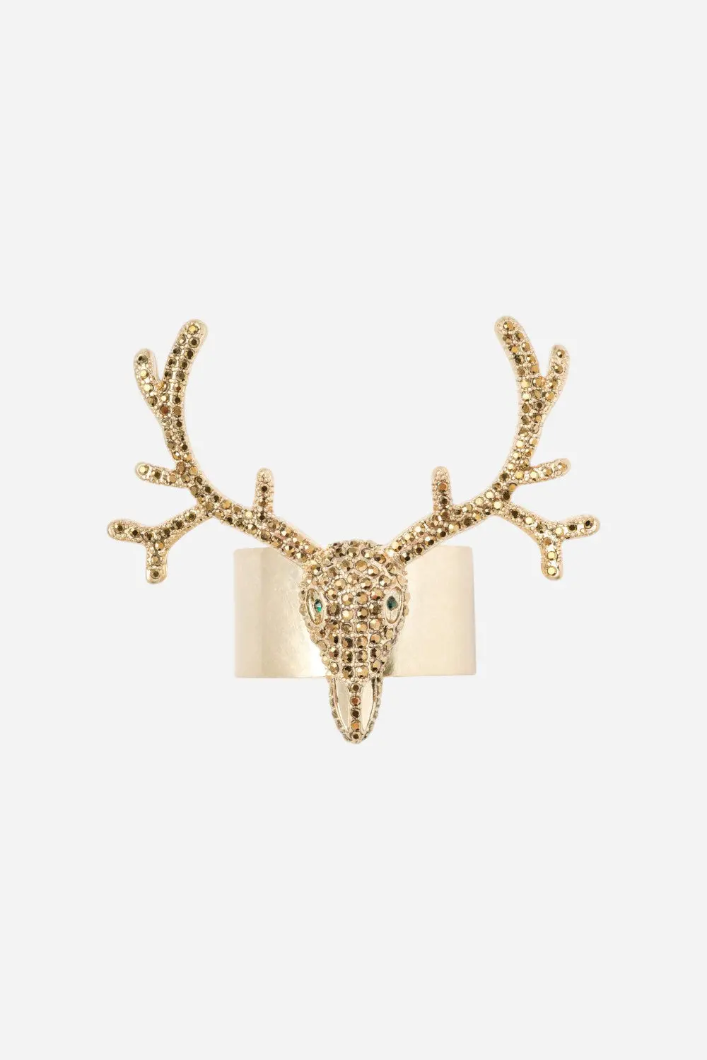 Joanna Buchanan Antler Napkin Rings, Gold, Set Of Four 1