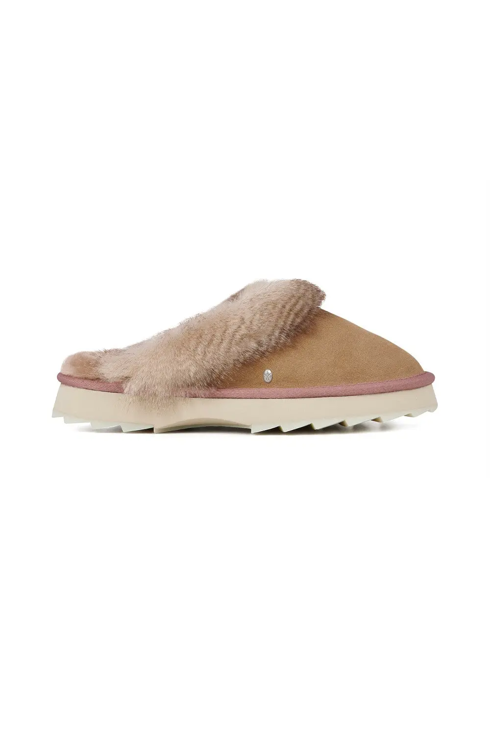 Emu Australia Jolie Sharky Crimp Slippers In Camel 1