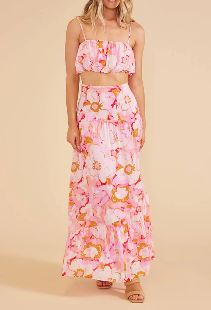 Mink Pink Josie Crop Top In Floral 2