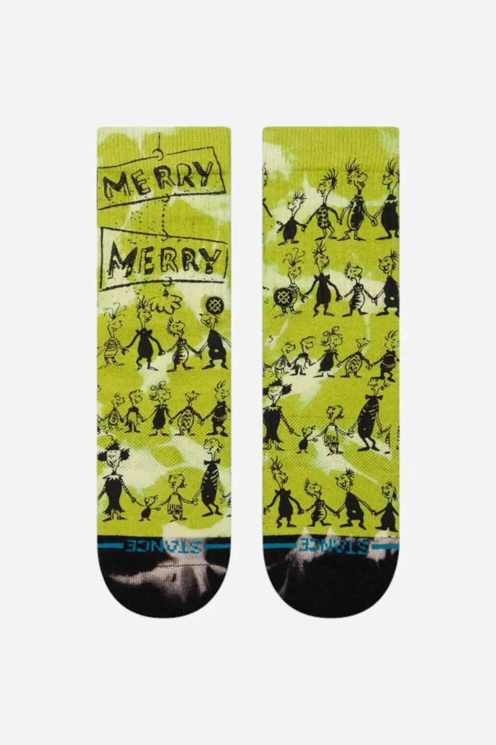 Stance The Grinch Crew Socks In Down In Whovile Green - Kids 2