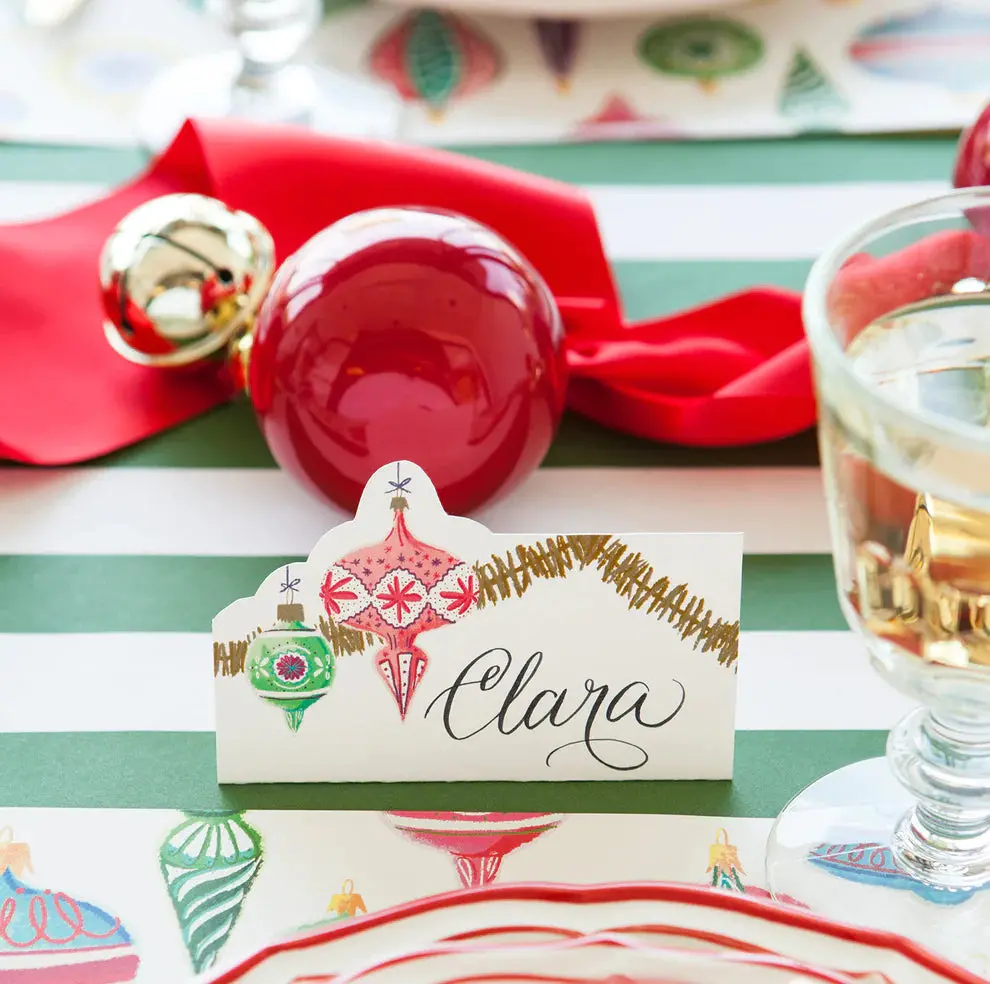 Hester & Cook Ornaments Place Card S/12 2