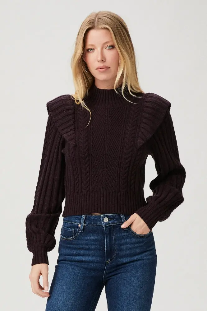 Paige Kate Sweater In Black Cherry 1